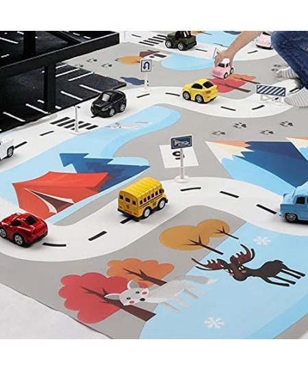 Baby Play Mat Road Carpet Children Play Mat Traffic Car Park Play Mat Waterproof Parking Lot Game Area for Child Educational ...