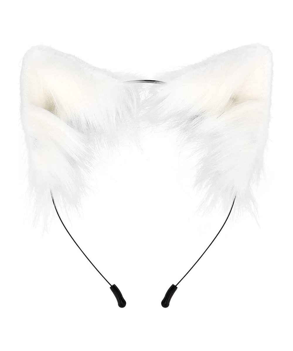 Fox Wolf Ears Animal Cosplay Cat Cosplay Accessories for Halloween (White) $23.96 - Kids' Dress-Up Accessories