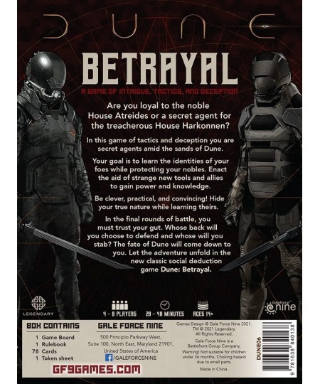 Dune: Betrayal Multicolor $26.01 - Magic Kits & Accessories