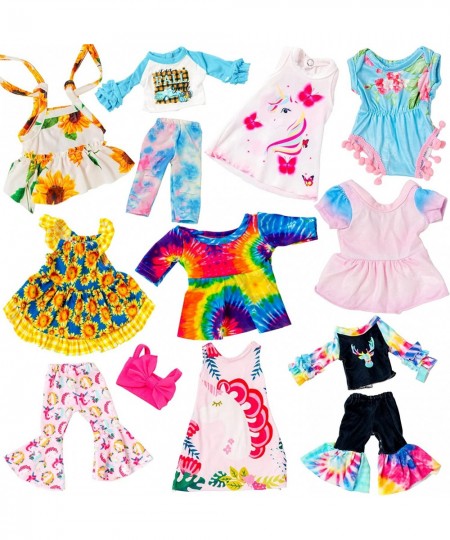 10Pcs Alive Doll Baby Doll Clothes and Accessories - Including Dresses T-Shirts Pants Jumpsuit Bell-Bottomed Pants for Kids G...