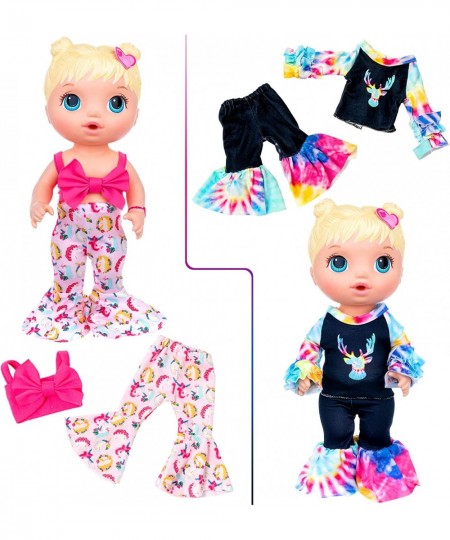 10Pcs Alive Doll Baby Doll Clothes and Accessories - Including Dresses T-Shirts Pants Jumpsuit Bell-Bottomed Pants for Kids G...