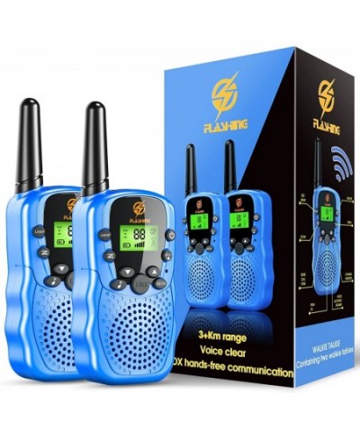 Walkie Talkies for Kids 2 Pack: Long Range Kids Blue Walkie Talkies for Boys 4-12 Birthday Gifts Toys for 3 4 5 6 7 8 9 Year ...