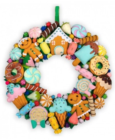 DIY Wreath Kit 16 inches Christmas Wreath Kit Felt Christmas Ornament Craft Kits for Teens 32 Fun Projects Felt Applique Wall...