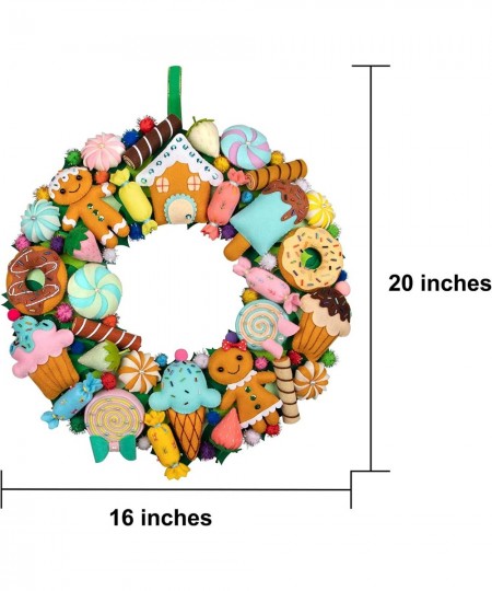 DIY Wreath Kit 16 inches Christmas Wreath Kit Felt Christmas Ornament Craft Kits for Teens 32 Fun Projects Felt Applique Wall...