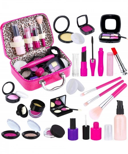 Pretend Makeup Kit for Girls Kids Pretend Play Makeup Set - with Cosmetic Bag for Birthday Christmas Toy Makeup Set for Toddl...