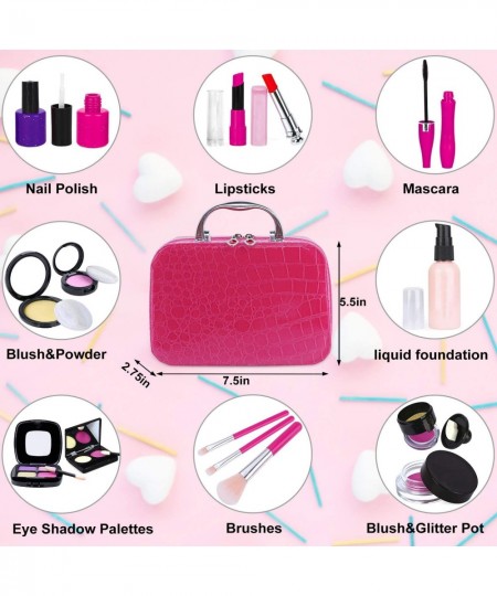 Pretend Makeup Kit for Girls Kids Pretend Play Makeup Set - with Cosmetic Bag for Birthday Christmas Toy Makeup Set for Toddl...