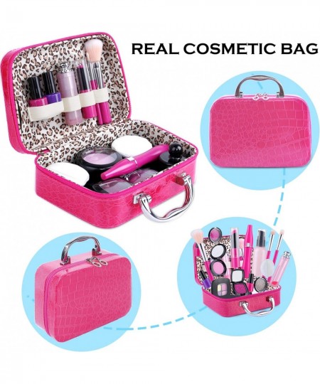 Pretend Makeup Kit for Girls Kids Pretend Play Makeup Set - with Cosmetic Bag for Birthday Christmas Toy Makeup Set for Toddl...