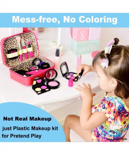 Pretend Makeup Kit for Girls Kids Pretend Play Makeup Set - with Cosmetic Bag for Birthday Christmas Toy Makeup Set for Toddl...