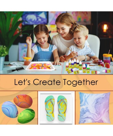 Marble Painting Kit for Kids - Arts and Crafts Paint On Water Set - Water Marbling Paint Kit Ideal Gifts for Girls & Boys Age...