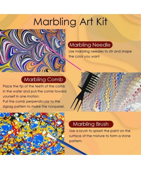 Marble Painting Kit for Kids - Arts and Crafts Paint On Water Set - Water Marbling Paint Kit Ideal Gifts for Girls & Boys Age...