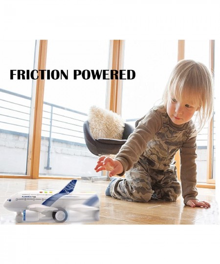 Airplane Toys for Toddlers Friction Powered Toy Plane for Kids 1:200 Scale Aircraft with Flashing Lights and Sounds for Boys ...