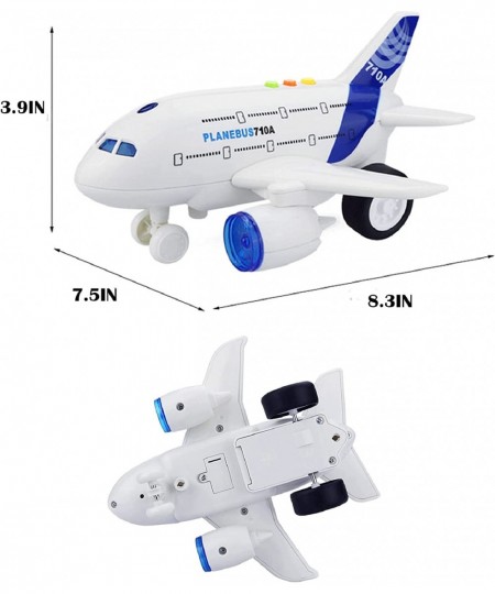 Airplane Toys for Toddlers Friction Powered Toy Plane for Kids 1:200 Scale Aircraft with Flashing Lights and Sounds for Boys ...