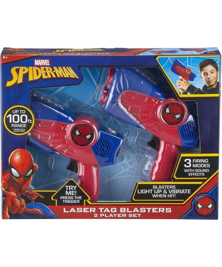 Spiderman Laser-Tag for Kids Infared Lazer-Tag Blasters Lights Up & Vibrates When Hit $89.27 - Toy Foam Blasters & Guns