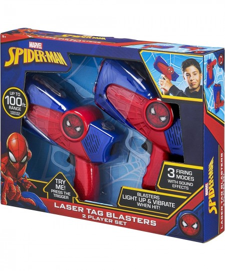 Spiderman Laser-Tag for Kids Infared Lazer-Tag Blasters Lights Up & Vibrates When Hit $89.27 - Toy Foam Blasters & Guns