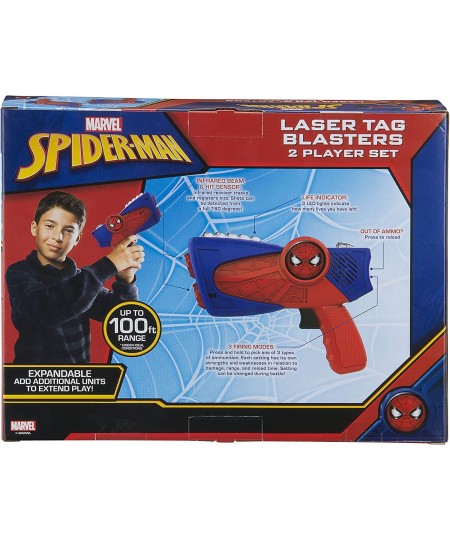 Spiderman Laser-Tag for Kids Infared Lazer-Tag Blasters Lights Up & Vibrates When Hit $89.27 - Toy Foam Blasters & Guns