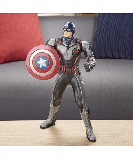 Marvel Endgame Shield Blast Captain America 13"-Scale Figure Featuring 20+ Sounds & Phrases $75.54 - Action Figures