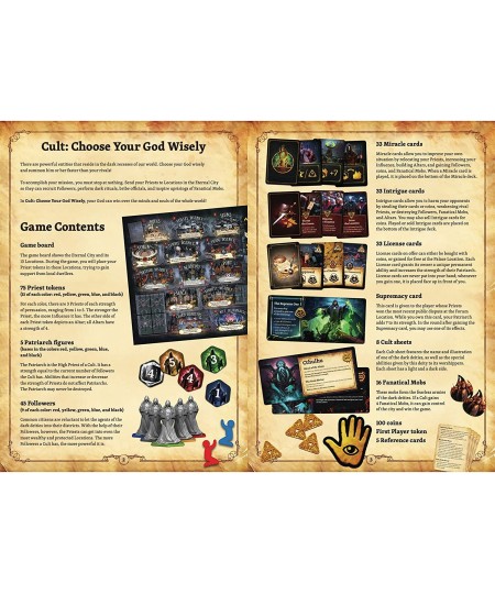 Cult: Choose Your God Wisely - Strategy Board Games - 2-5 Players- Ages 12+ $111.59 - Board Games