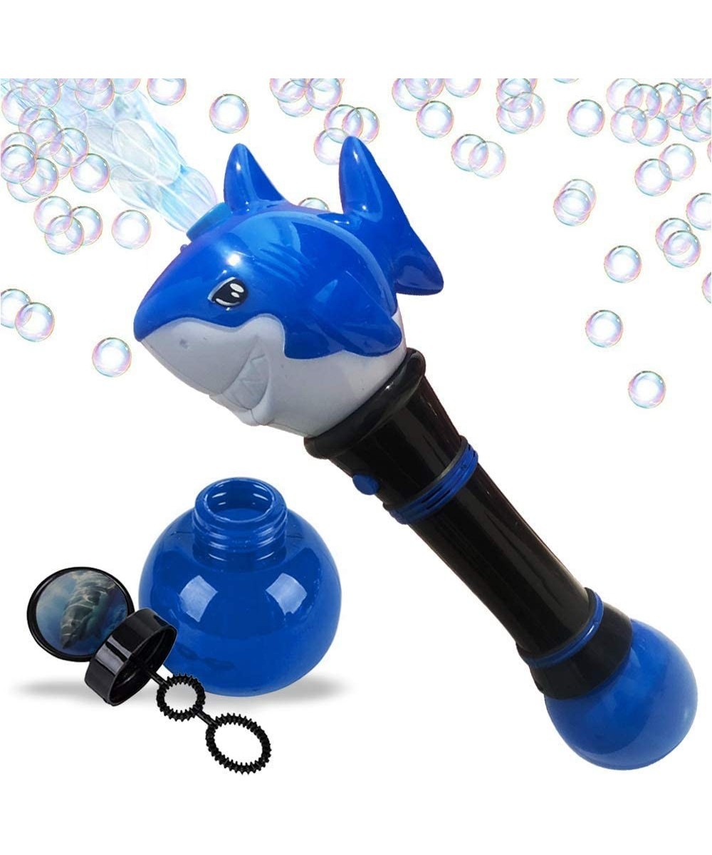 Light Up Shark Bubble Blower Wand 11.5 Inch Illuminating Bubble Blower Wand with Thrilling LED Effect Bubble Fluid and Batter...