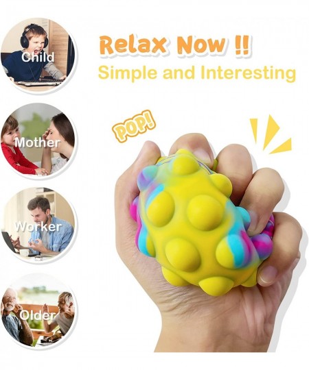 Pop Ball It Fidget Toys 4 PCS 3D Squeeze Pop Ball Its Fidget Toy Fidgets Party Favors Easter Basket Stuffers Poppers Sensory ...