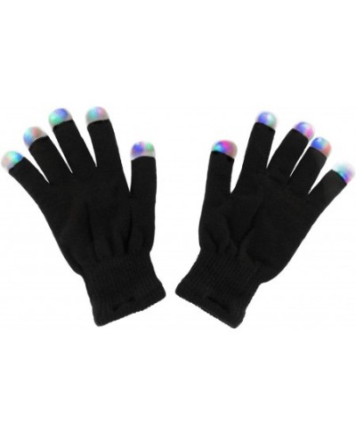 Black Knit Gloves LED Strobe Fingertips with 3 Colors for Light Shows Raves Concerts Disco Festival Party Favors (1 Pair) $16...