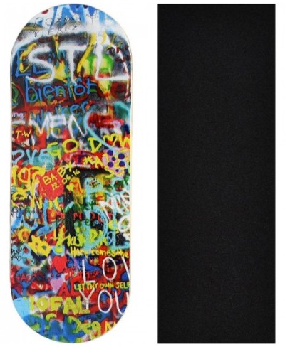 Premium Fingerboard Graphic Deck Graffiti Wall - 34mm x 97mm - Heat Transfer Graphics Pro Shape & Size - Pre-Drilled Holes - ...