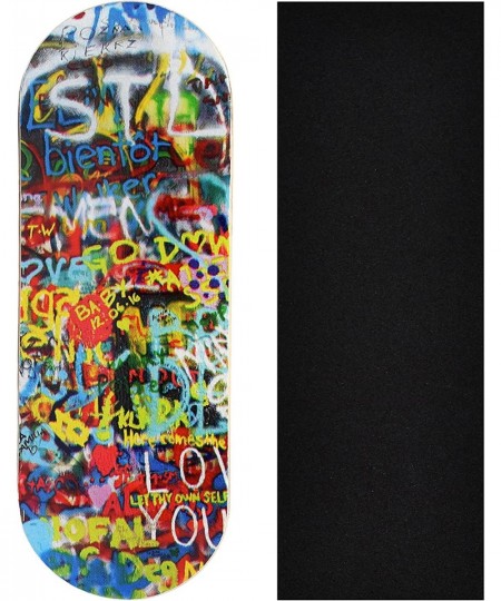 Premium Fingerboard Graphic Deck Graffiti Wall - 34mm x 97mm - Heat Transfer Graphics Pro Shape & Size - Pre-Drilled Holes - ...