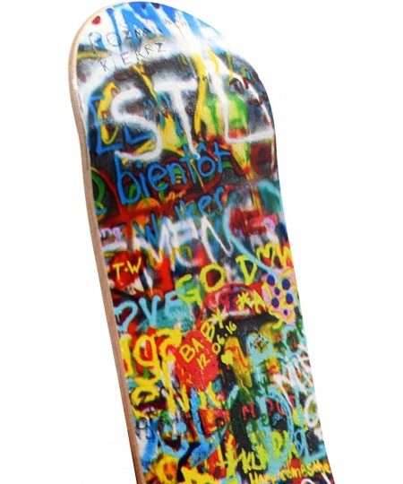 Premium Fingerboard Graphic Deck Graffiti Wall - 34mm x 97mm - Heat Transfer Graphics Pro Shape & Size - Pre-Drilled Holes - ...