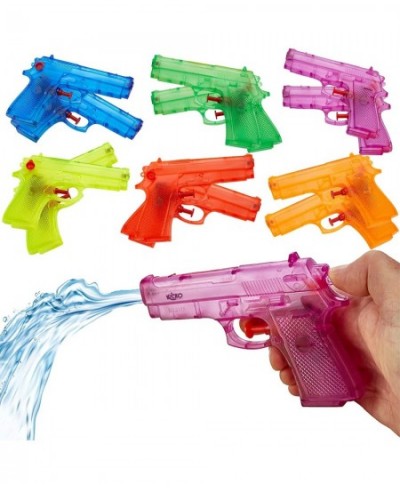 Large Plastic Water Gun - 12 Pack - 6 Inch - Handheld Backyard Summer Playtime Toys w/ Fun Colors for Boys and Girls No Leak ...