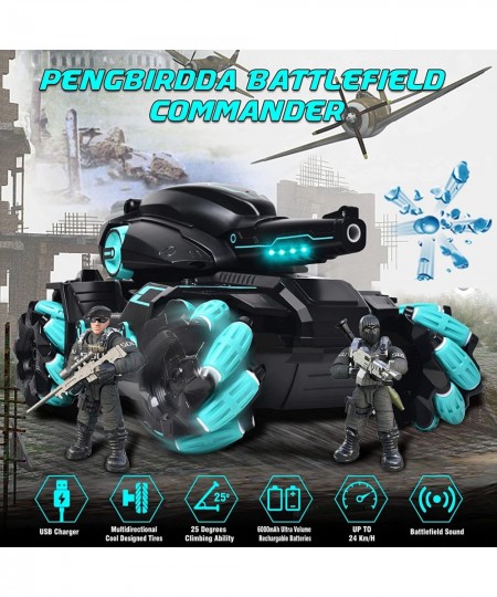 RC Tank Kids Military Toys - 5000pcs Water Shots 4WD Hobby RC Cars for Adults & Children 1:12 Scale 6000mAh Rechargeable Batt...