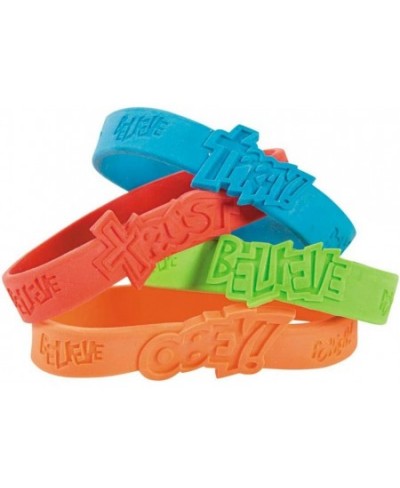 Fantastic Faith Rubber Bracelets - Jewelry - Bracelets - Rubber Bracelets - 24 Pieces $22.06 - Kids' Dress-Up Accessories