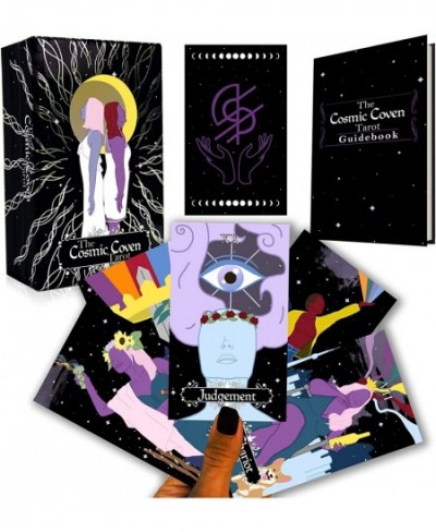 RAW | The Cosmic Coven Tarot Deck Plus Guidebook | 78+1 Cards with Silver Gilded Edges and Foil Back | Premium Card Stock $66...