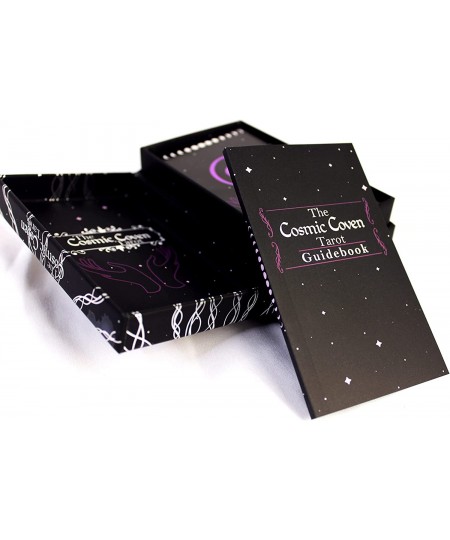 RAW | The Cosmic Coven Tarot Deck Plus Guidebook | 78+1 Cards with Silver Gilded Edges and Foil Back | Premium Card Stock $66...