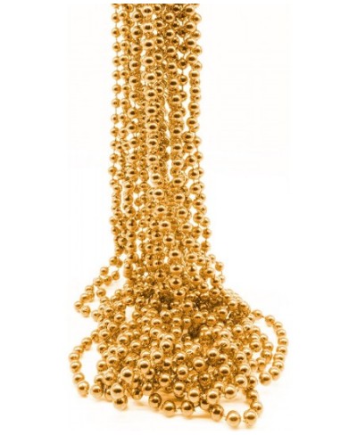 12 Pack - Gold Bead 33” inch Necklaces | Bulk Party Favors for Kids & Adults Mardi Gras and St. Patrick’s Day Party Supplies....