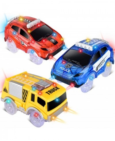 Track Cars Replacement Only Light Up Toy Cars with 5 Flashing LED Lights Toys Racing Car Track Accessories Compatible with Ma...