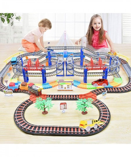 Track Cars Replacement Only Light Up Toy Cars with 5 Flashing LED Lights Toys Racing Car Track Accessories Compatible with Ma...