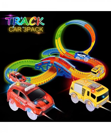 Track Cars Replacement Only Light Up Toy Cars with 5 Flashing LED Lights Toys Racing Car Track Accessories Compatible with Ma...