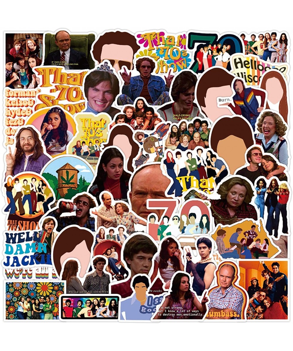 That '70s Show Stickers 50pcs FUUNY TV Water Bottles Laptop Stickers Aesthetic Waterproof Trendy Stickers for Skateboard Guit...