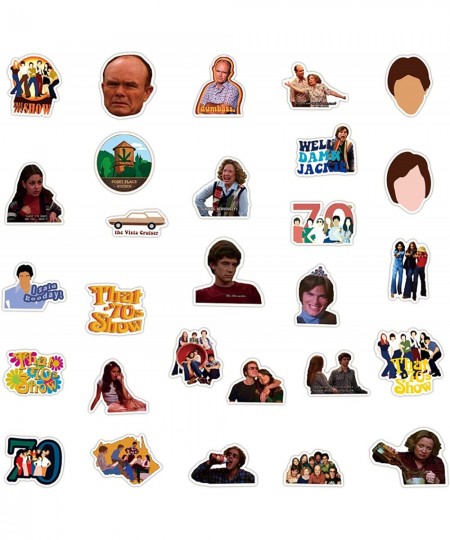 That '70s Show Stickers 50pcs FUUNY TV Water Bottles Laptop Stickers Aesthetic Waterproof Trendy Stickers for Skateboard Guit...