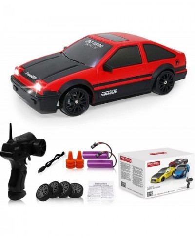 Remote Control Car RC Drift Car 2.4GHz 1:24 Scale 4WD 15KM/H High Speed Model Vehicle with LED Lights Drifting Tire Racing Sp...