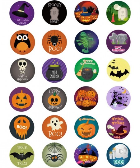 Halloween Stickers for Kids 1000 Pcs Halloween Pumpkin Bat Witch Spider Stickers Roll 24 Vibrant Colors and Designs Halloween...