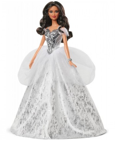 Signature 2021 Holiday Doll (12-inch Brunette Hair) in Silver Gown with Doll Stand and Certificate of Authenticity Gift for 6...