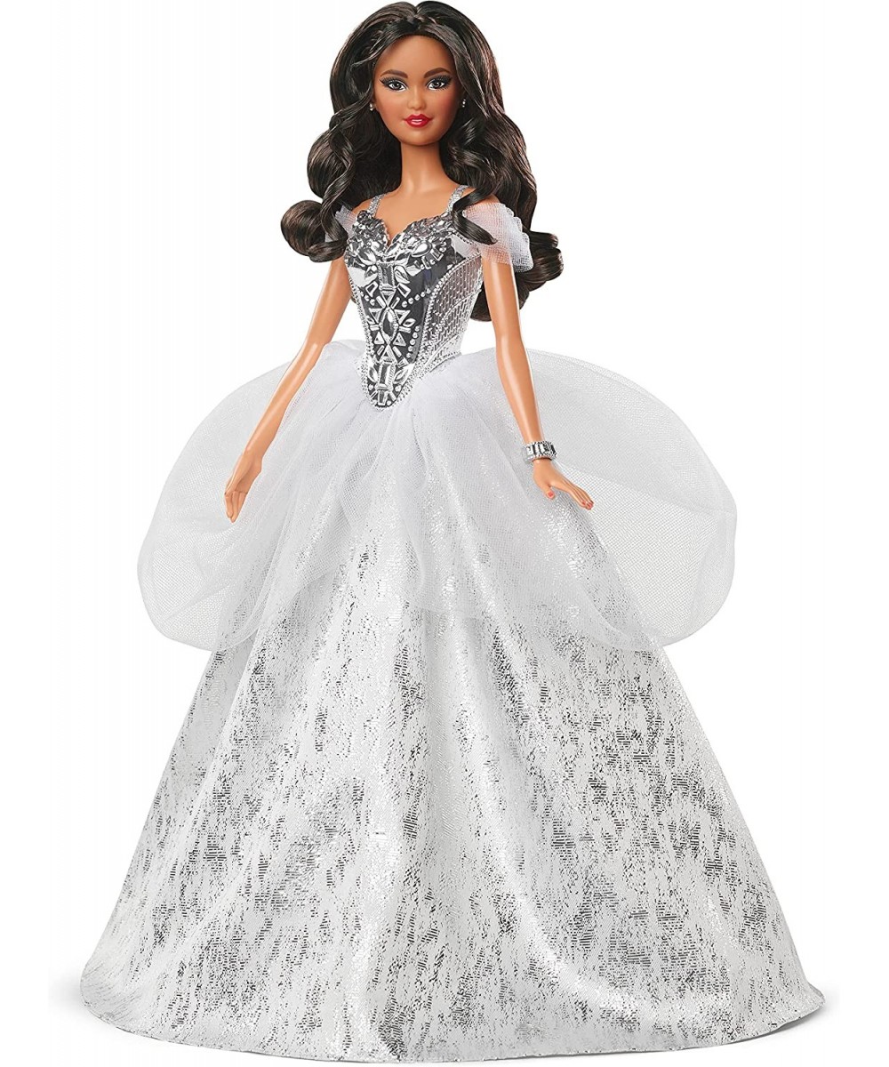 Signature 2021 Holiday Doll (12-inch Brunette Hair) in Silver Gown with Doll Stand and Certificate of Authenticity Gift for 6...