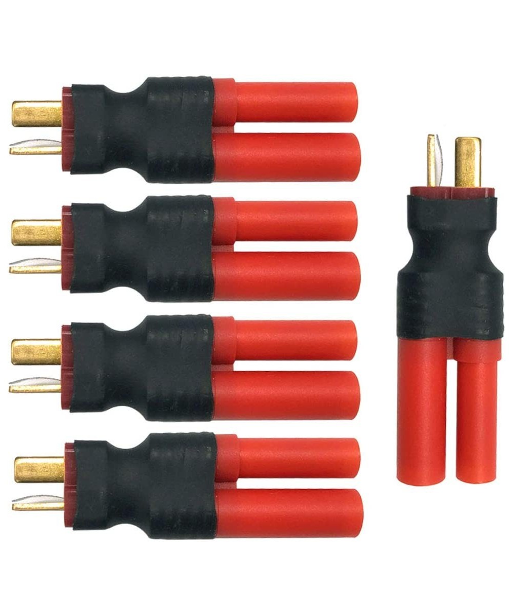 5pcs Deans T Male to HXT 4mm Connector No Wires RC LiPo Battery Connector Adapters for Redcat RC Cars Trucks Crawlers Buggies...