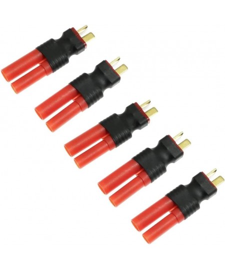 5pcs Deans T Male to HXT 4mm Connector No Wires RC LiPo Battery Connector Adapters for Redcat RC Cars Trucks Crawlers Buggies...