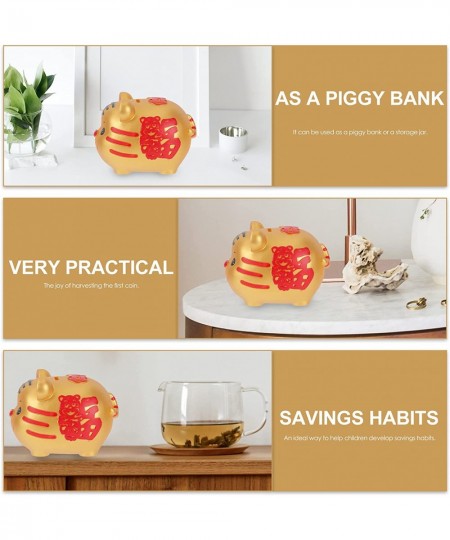 Tiger Piggy Bank Coin Saving Pot Plastic Money Box Tiger Figurine Chinese Zodiac Souvenir for Children Friends Lovers Birthda...