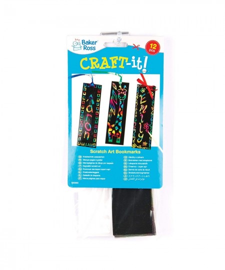 EK3093 Scratch Art Bookmarks - Pack of 12 Perfect for Children to Design and Decorate Black $15.39 - Kids' Drawing & Writing ...