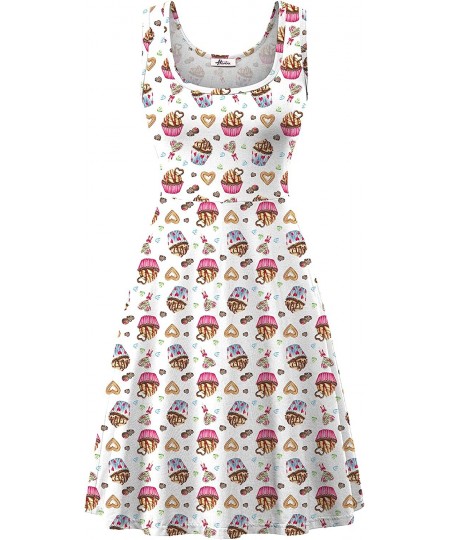 Herou Women's Summer Casual Scoop Neck Sleeveless Floral A-Line Sun Dresses $33.50 - Kids' Costumes