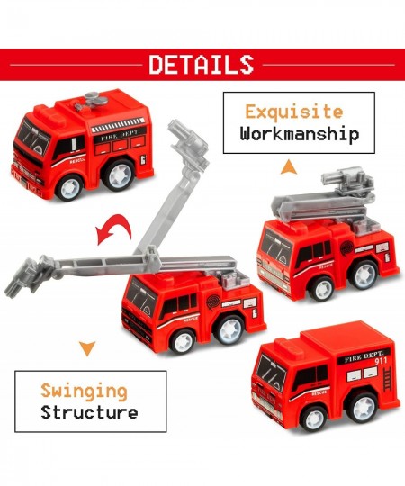 34 Pcs Pull Back Cars Mini Assorted Construction Vehicles Transportation Truck Vehicles Toys Small Toy Cars Set with Red Draw...