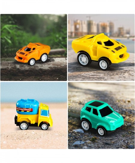 34 Pcs Pull Back Cars Mini Assorted Construction Vehicles Transportation Truck Vehicles Toys Small Toy Cars Set with Red Draw...