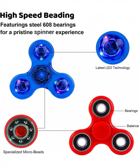 12Pack Fidget Spinners Toys LED Light up Fidget Spinner Pack-ADHD Anxiety Fidget Toys Stress Relief Reducer Spinner for Adult...